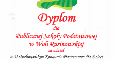 XI Ogólnopolski Konkurs Plastyczny dla dzieci  ” Bezpiecznie na wsi mamy, od 30 lat z KRUS wypadkom zapobiegamy”. 