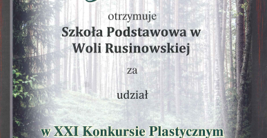 Dyplom za udział w XXI Konkursie Plastycznym "W stulecie...."