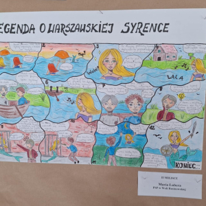 Na sztaludze prezentowany jest komiks uczennicy, która zajęła II miejsce